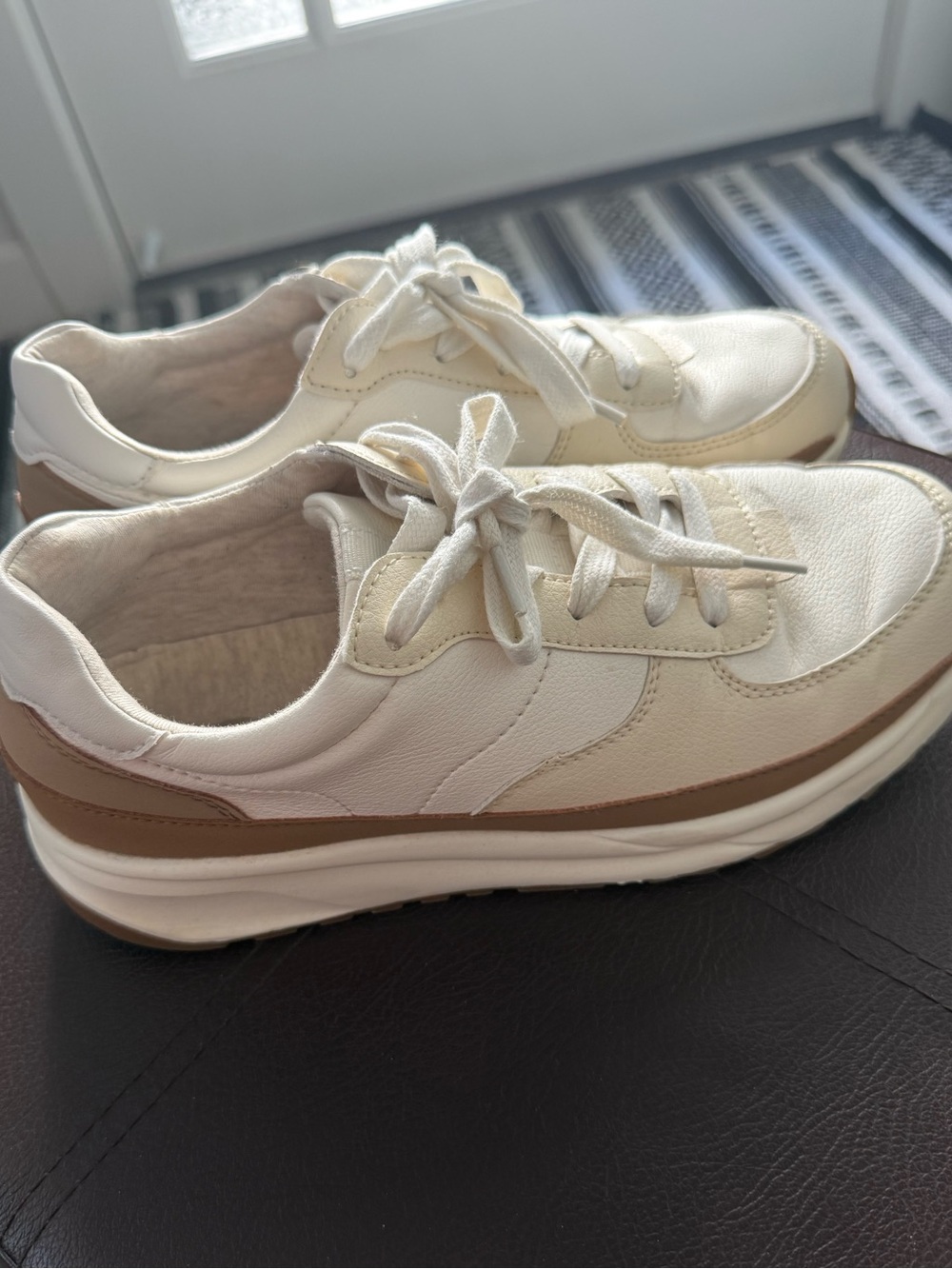Women's Cream Casual Platform Sneakers - Neutral Accent
